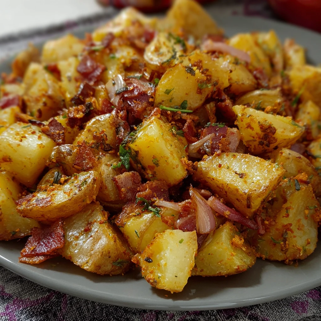 Southern Fried Potatoes with Bacon And Onions Recipe