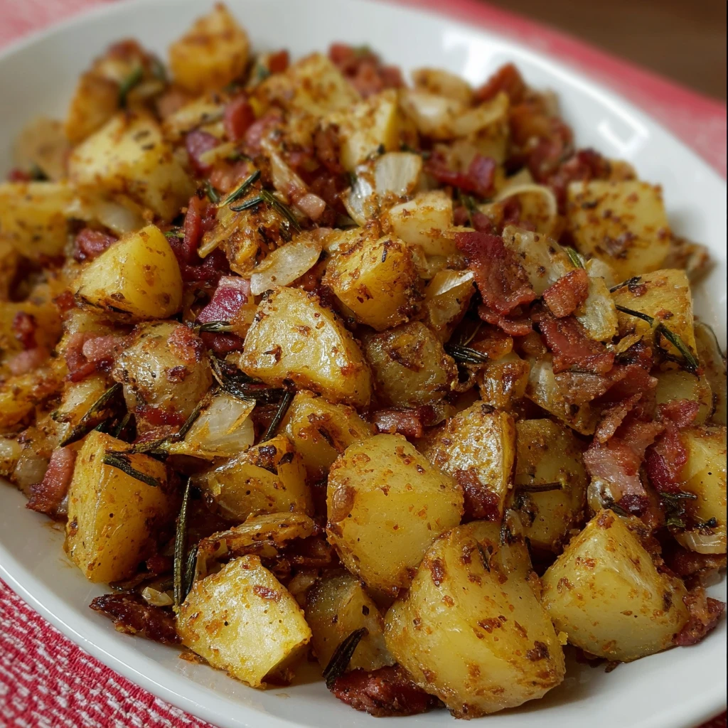 Southern Fried Potatoes Bacon Onions Recipe