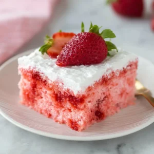 Strawberry Jello Poke Cake | Easy, Refreshing, and Delicious