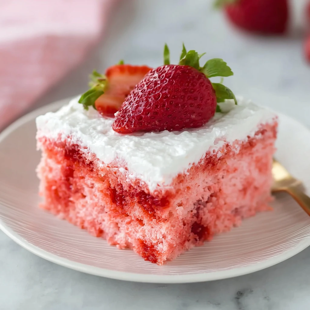 Strawberry Jello Poke Cake | Easy, Refreshing, and Delicious