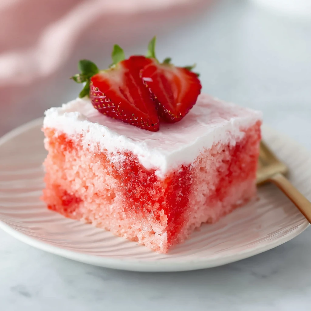 Strawberry Jello Poke Cake Refreshing Delicious