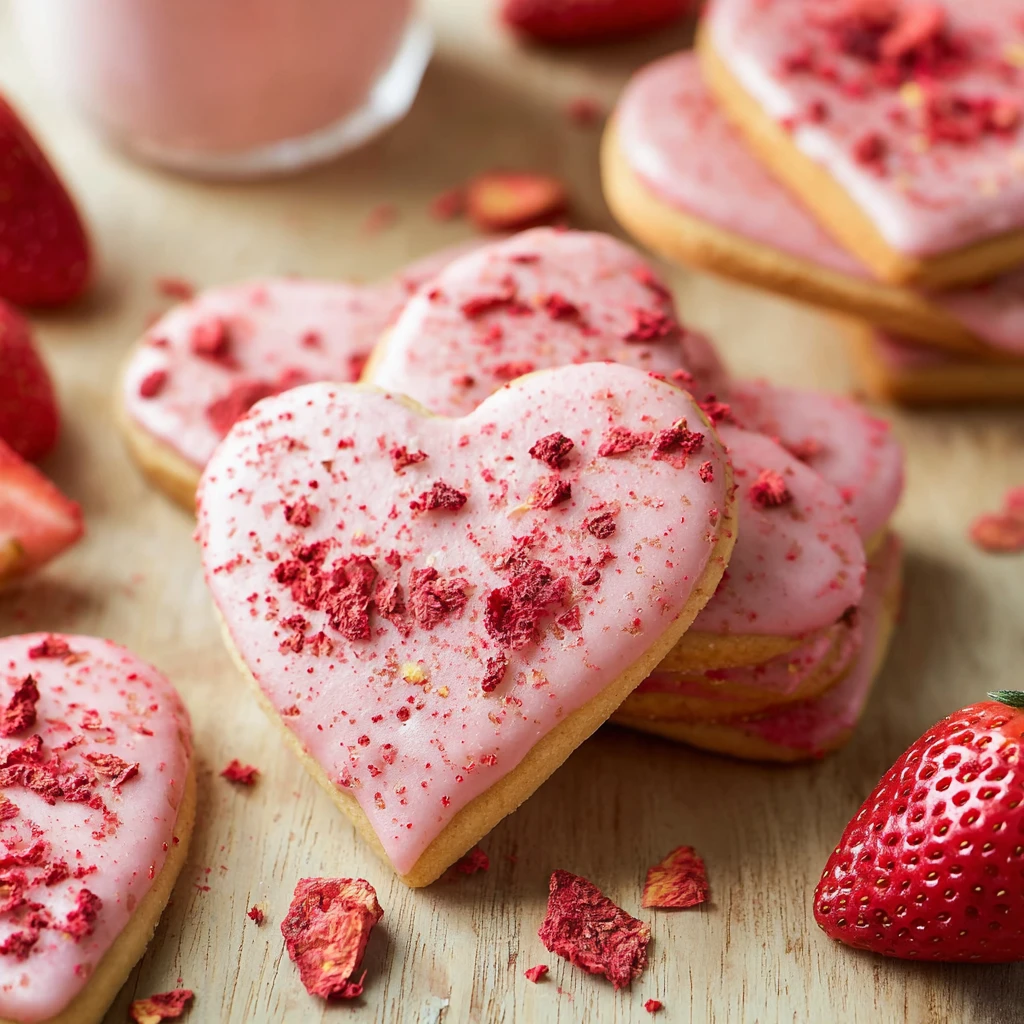 Strawberry Shortbread Cookies