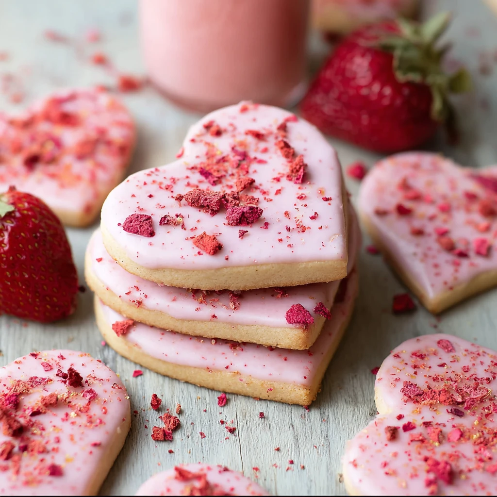 Strawberry Shortbread Cookies