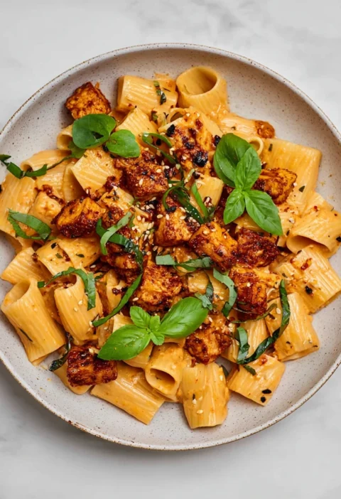 Tofu Gochujang Pasta Recipe