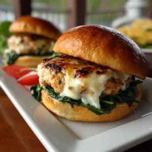 White Cheddar and Spinach Chicken Burgers: Juicy, Flavorful & Healthy