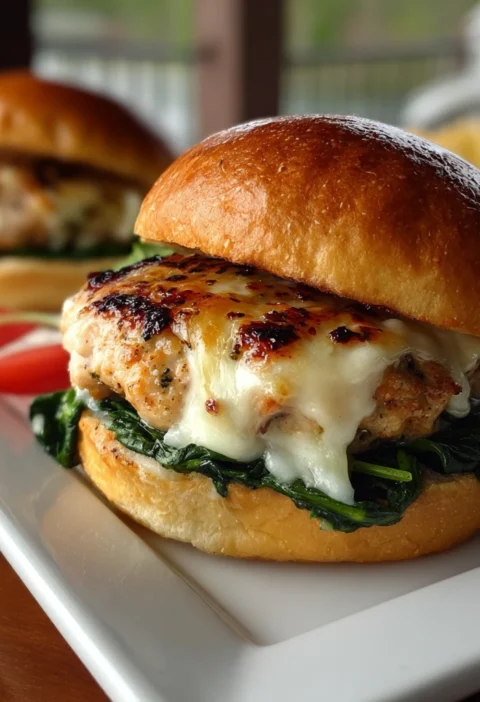 White Cheddar Spinach Chicken Burgers Juicy Flavorful Healthy