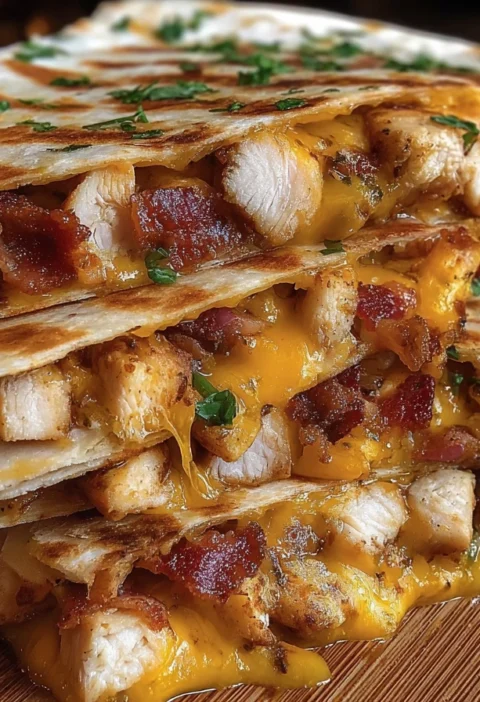 Bacon Chicken Chipotle Ranch Quesadillas