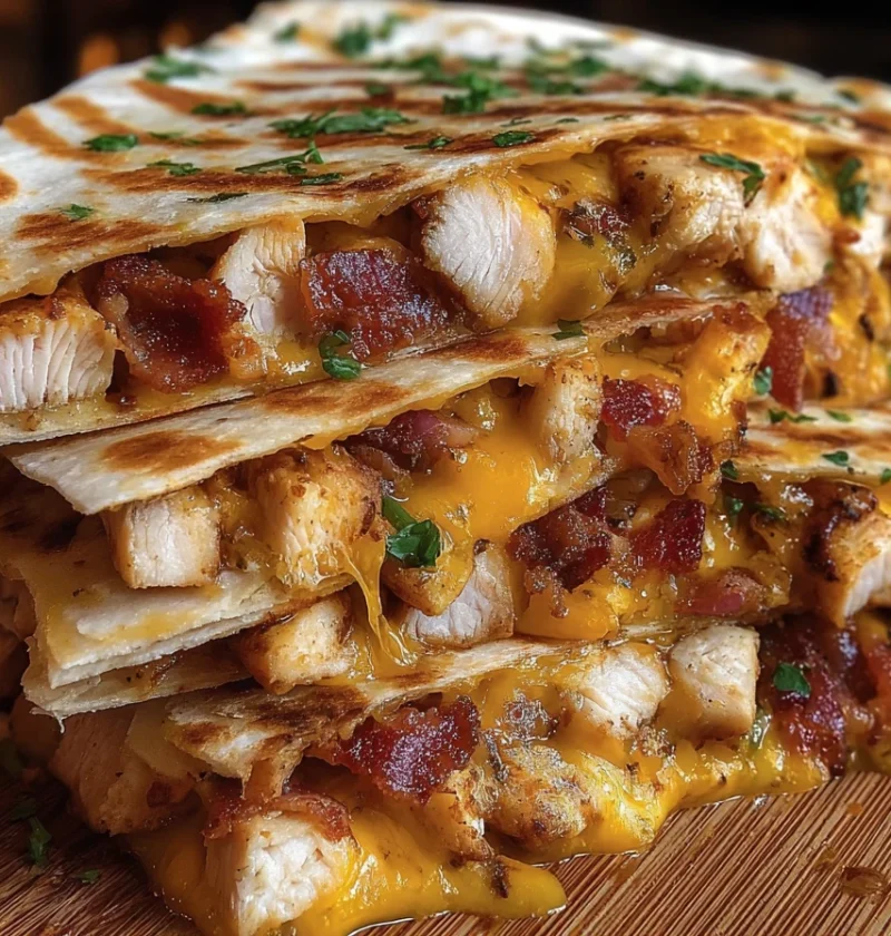 Bacon Chicken Chipotle Ranch Quesadillas