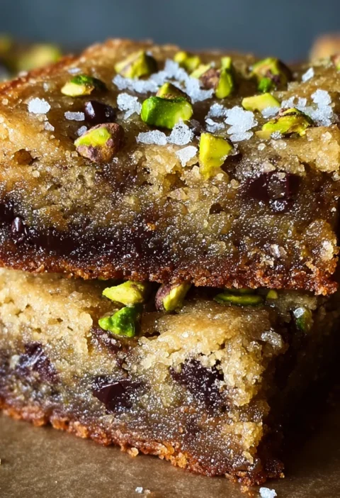 Brown Butter Honey Pistachio Bars
