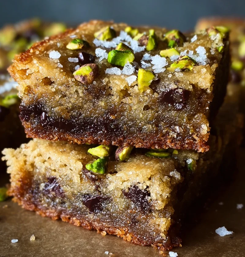 Brown Butter Honey Pistachio Bars