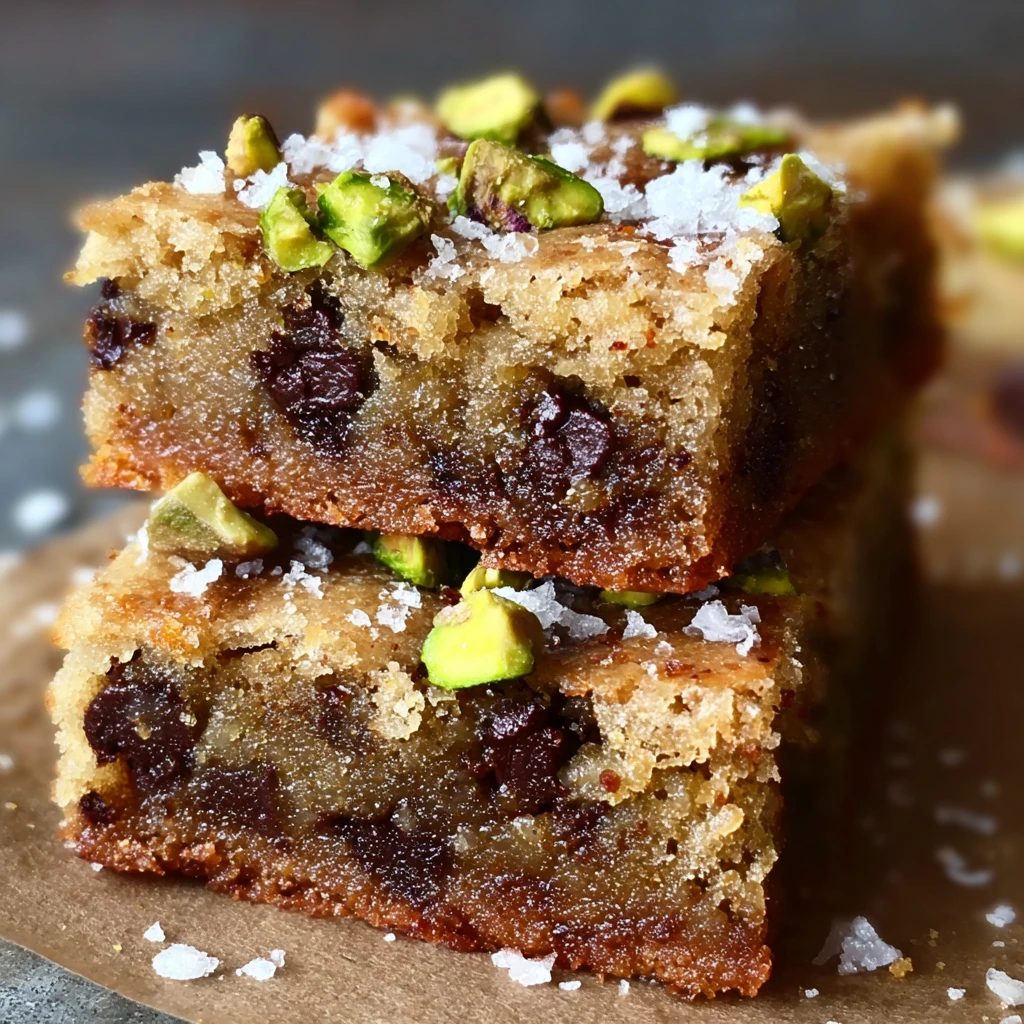 Brown Butter Honey Pistachio Bars
