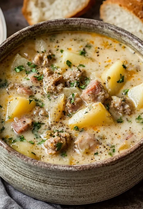 Creamy Potato Sausage Chowder Cozy Nights