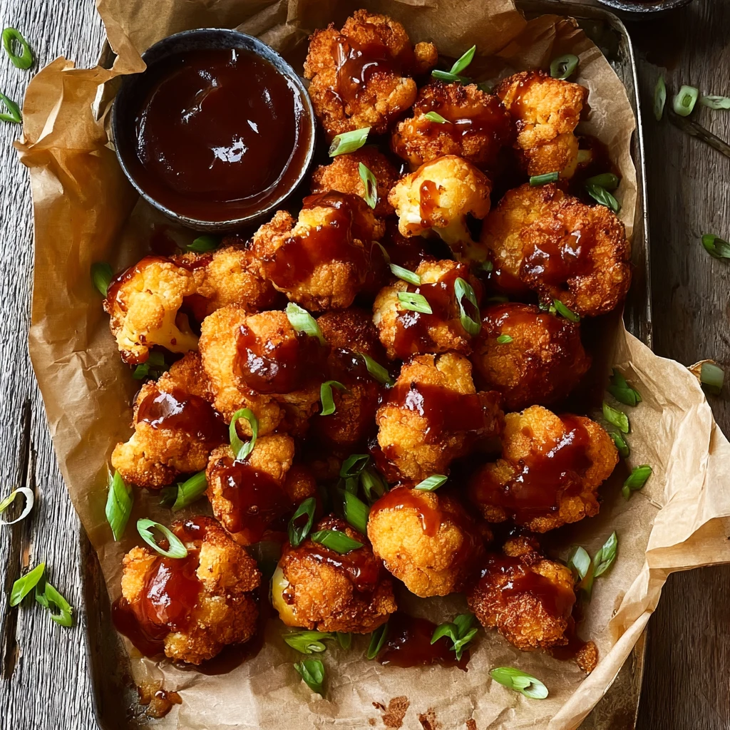 Crispy BBQ Beer Battered Cauliflower Nuggets for Crispy Cravings