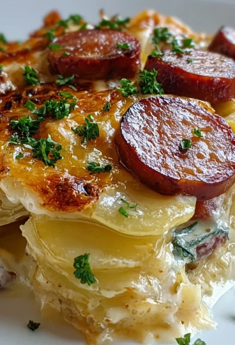 Crockpot Pierogi Casserole Kielbasa