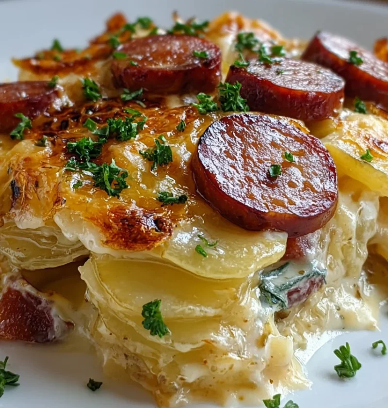 Crockpot Pierogi Casserole Kielbasa