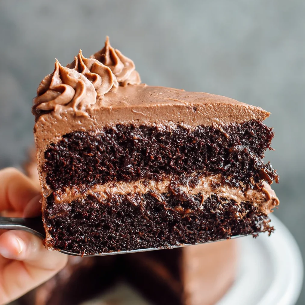 Decadent Vegan Double Chocolate Fudge Cake