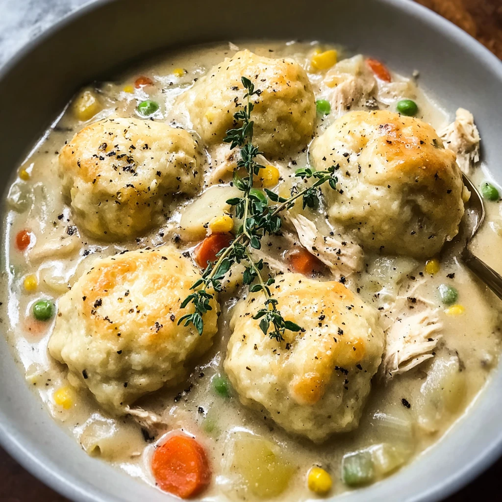 Dump Crockpot Chicken Dumplings
