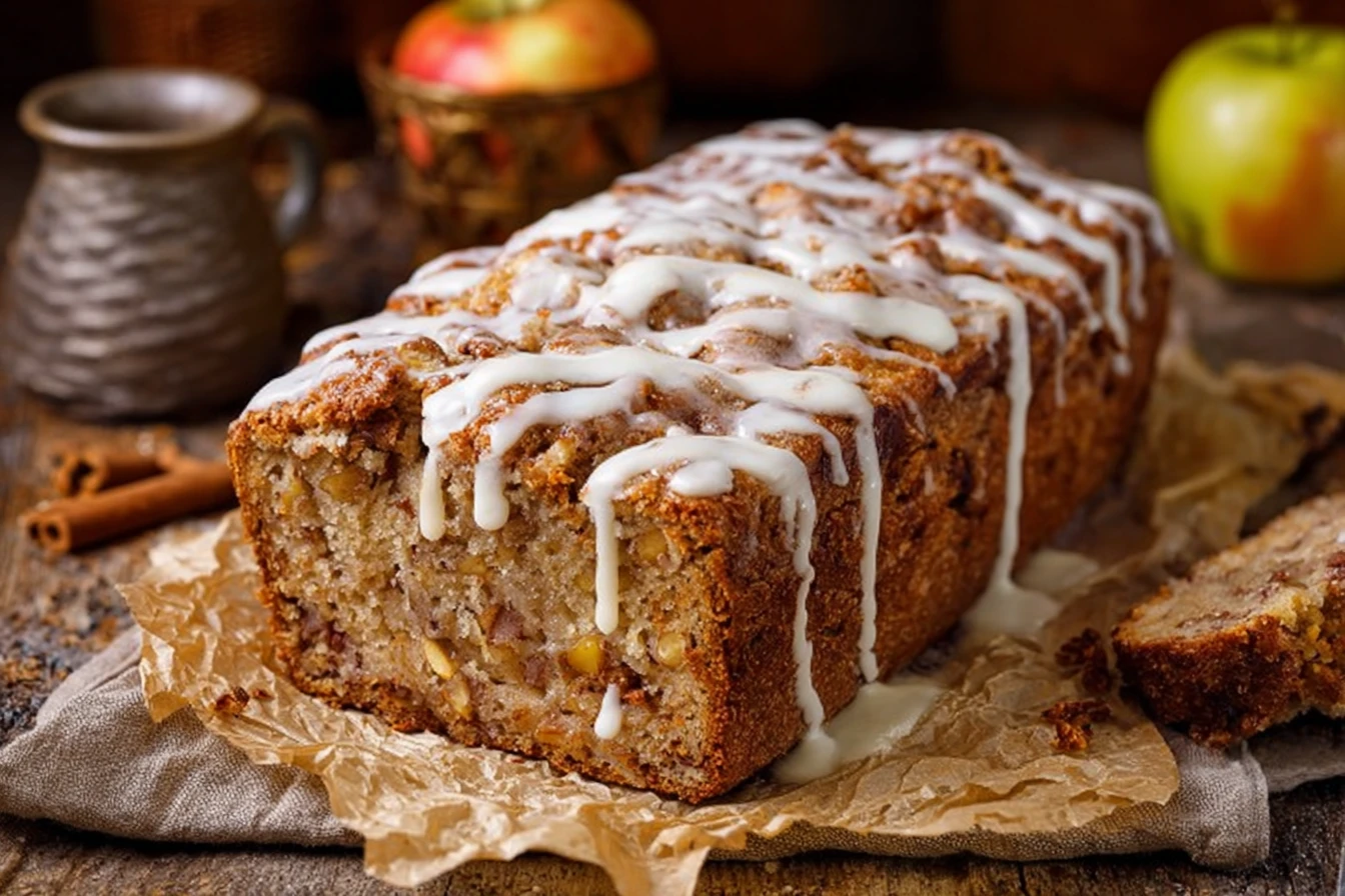 Easy No-Yeast Amish Apple Fritter Bread with Glaze - Simply Mix, Bake, and Indulge!