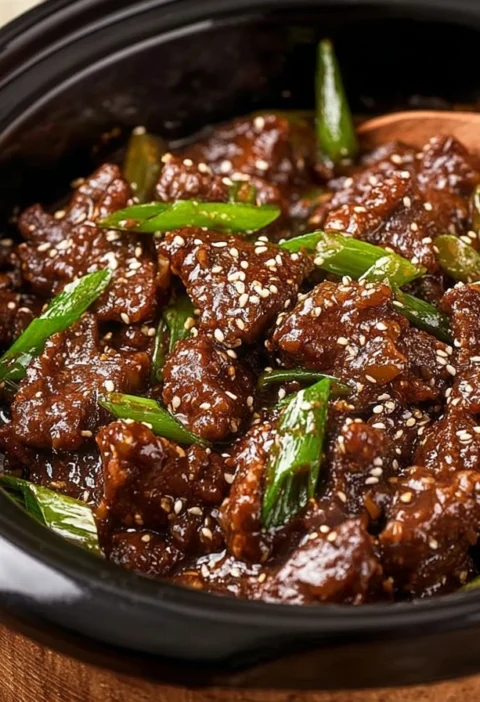 Fallapart Tender Slow Cooker Mongolian Beef Juicy Flavorful