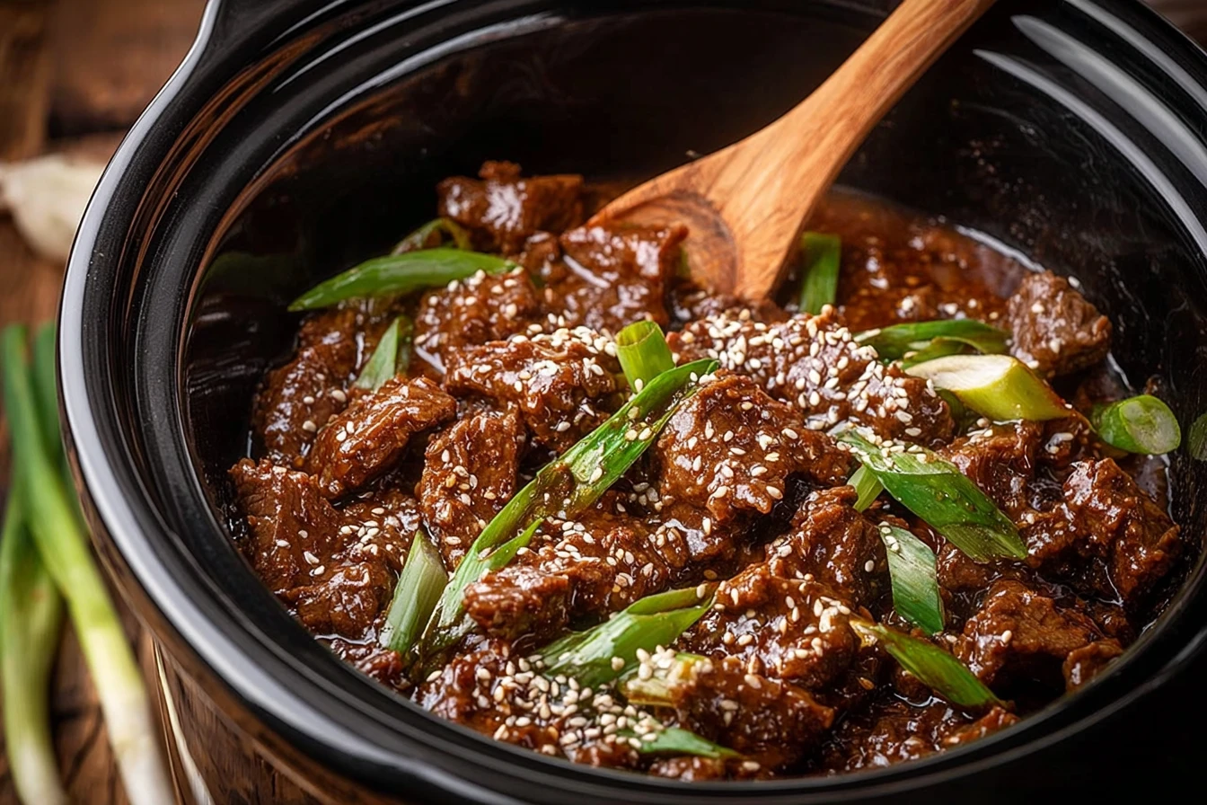 Fallapart Tender Slow Cooker Mongolian Beef Juicy Flavorful