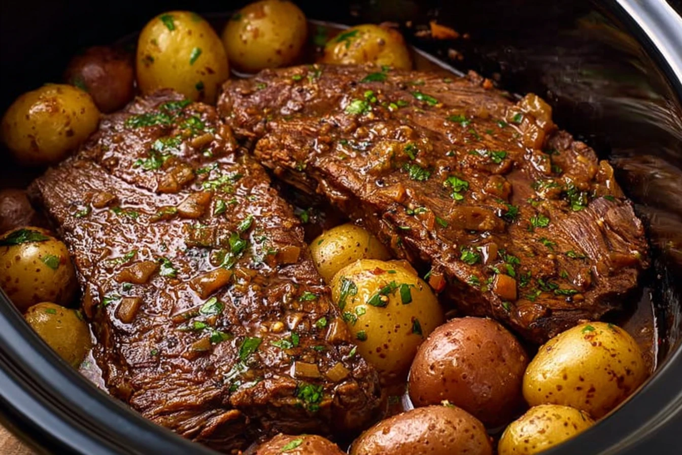 Crock-Pot Butter Steak with Roasted Potatoes: A Tender Delight!