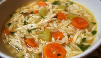 Lemon Chicken Orzo Soup