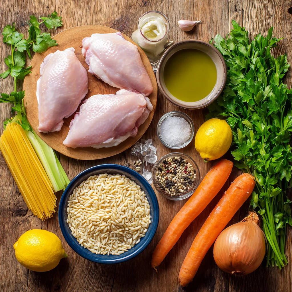 Lemon Chicken Orzo Soup