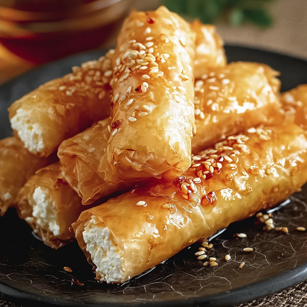 Oven-Fried Feta Rolls with Spicy Chili Honey – Crispy Appetizer Recipe