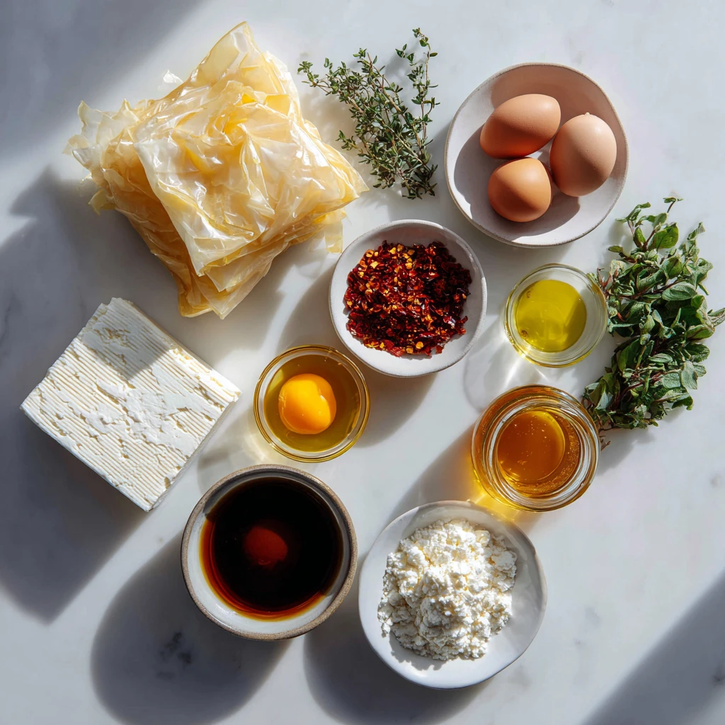 Ovenfried Feta Rolls Spicy Chili Honey Crispy Appetizer