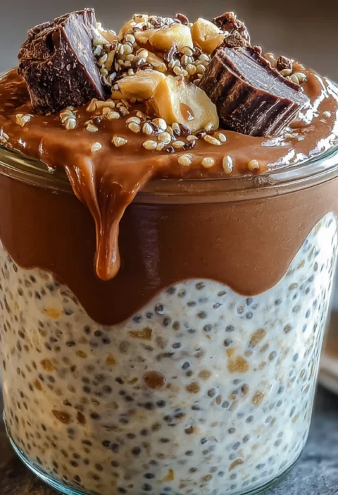 Peanut Butter Cup Overnight Oats
