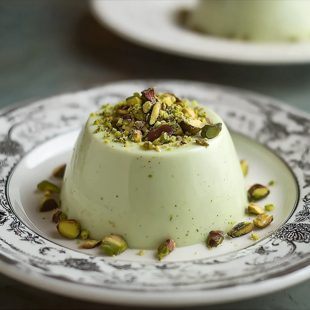 Pistachio Panna Cotta Elegant Dessert Nutty Twist