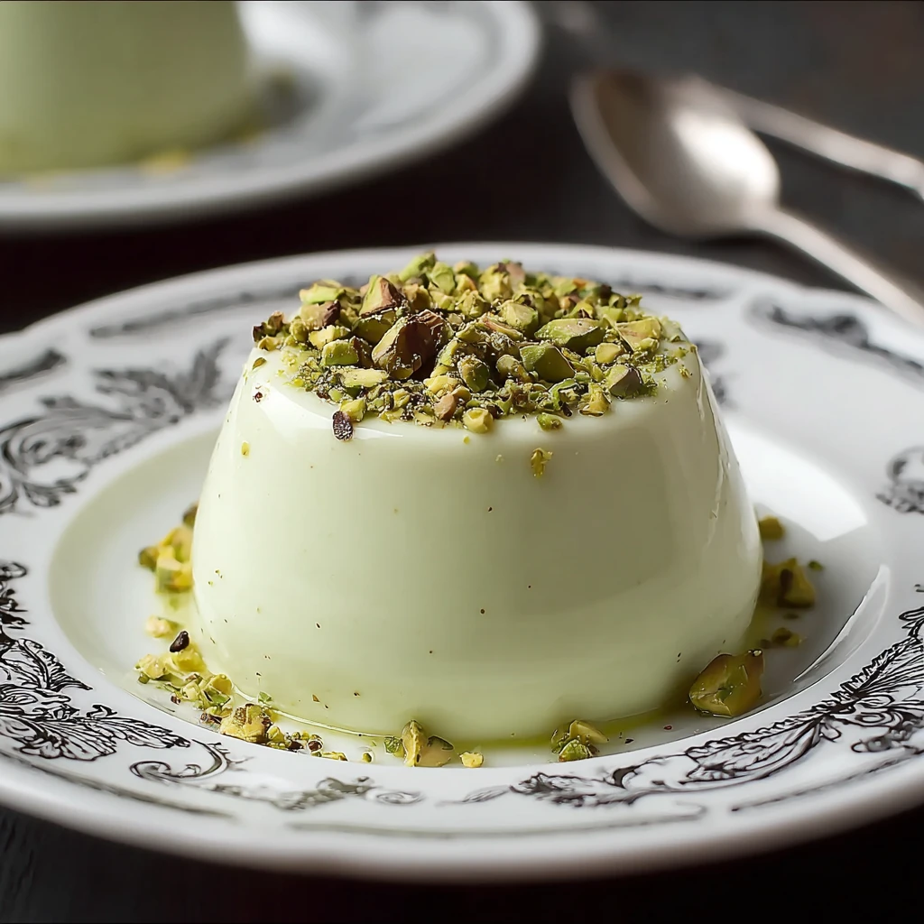 Pistachio Panna Cotta Elegant Dessert Nutty Twist