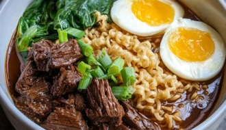 Slow Cooker Beef Ramen Noodles