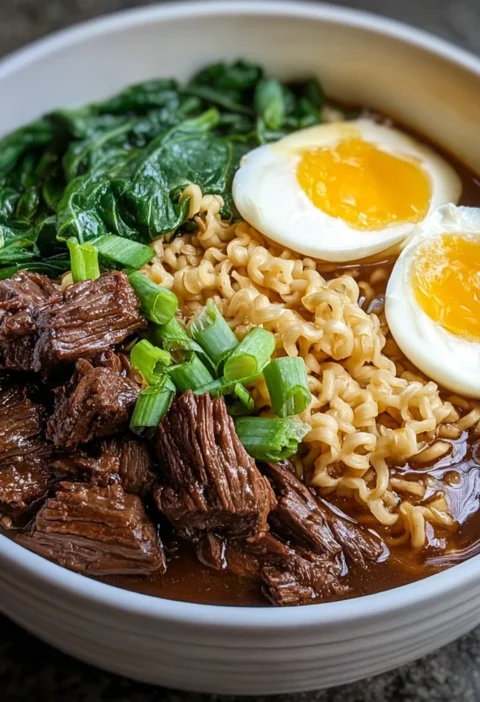 Slow Cooker Beef Ramen Noodles