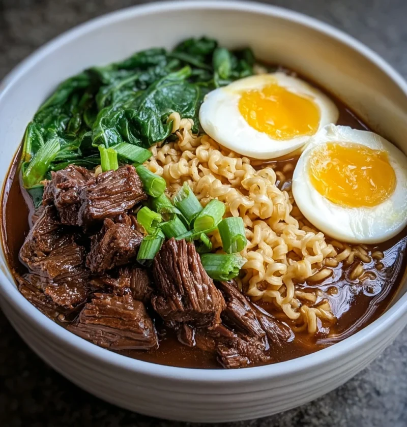 Slow Cooker Beef Ramen Noodles