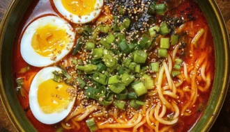 Spicy Gochujang Noodle Soup