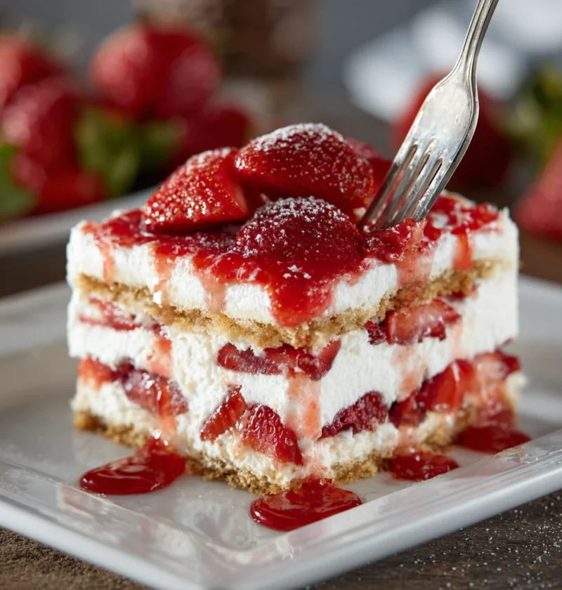 Strawberry Cheesecake Lasagna