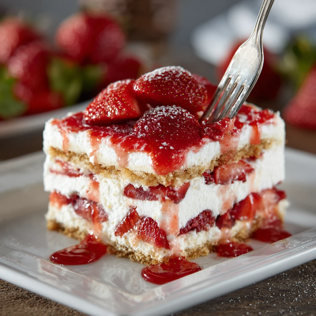 Strawberry Cheesecake Lasagna