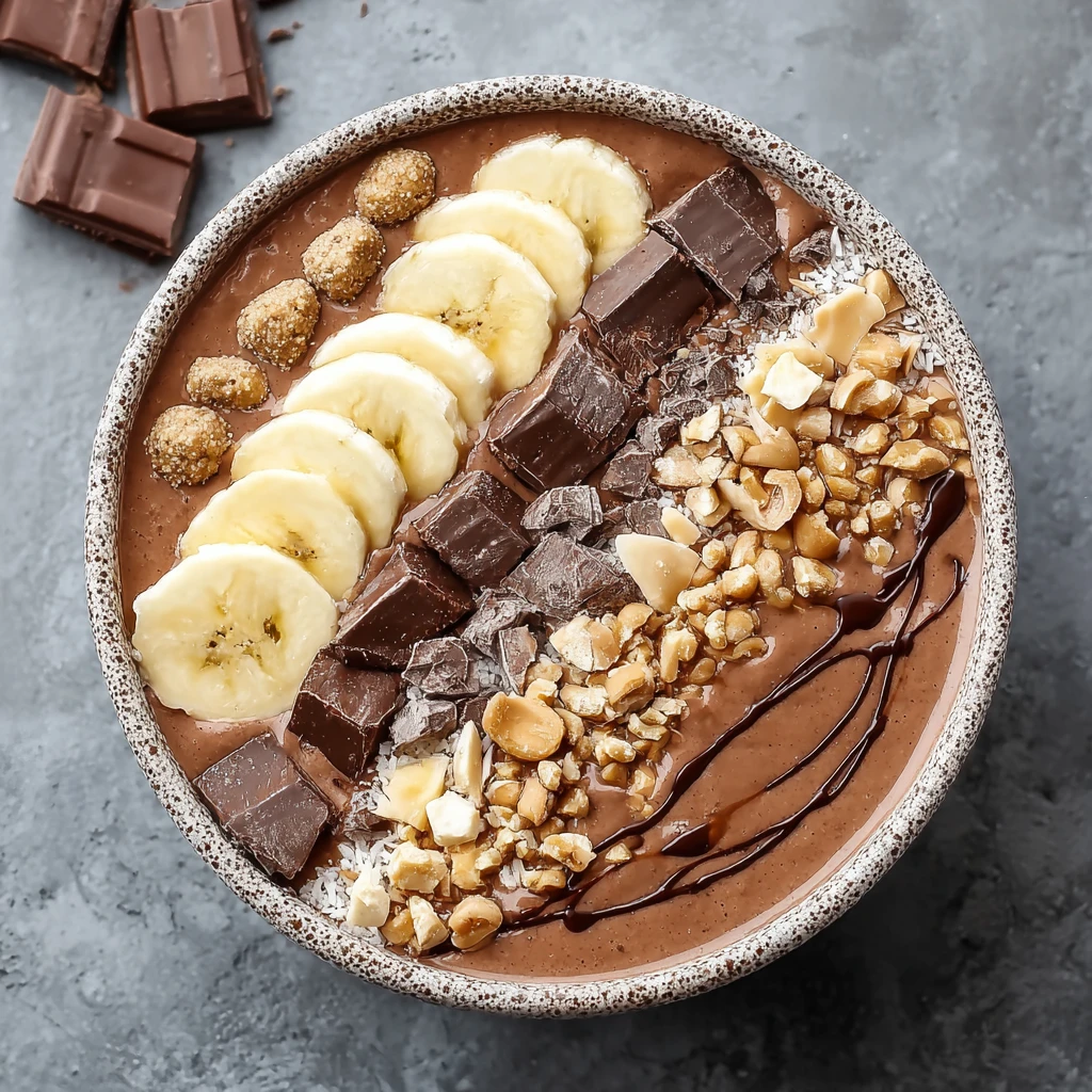 Thick Creamy Snickers Smoothie Bowl Pure Indulgence