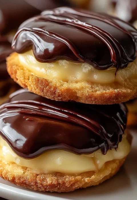 Boston Cream Pie Cookie Bites Mini Dessert Recipe