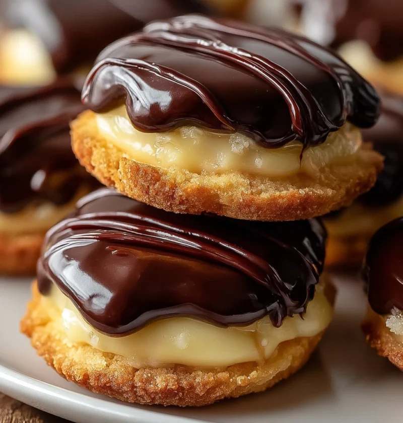 Boston Cream Pie Cookie Bites Mini Dessert Recipe