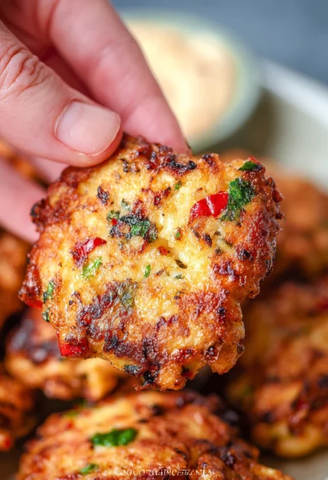 Cheesy Chicken Fritters