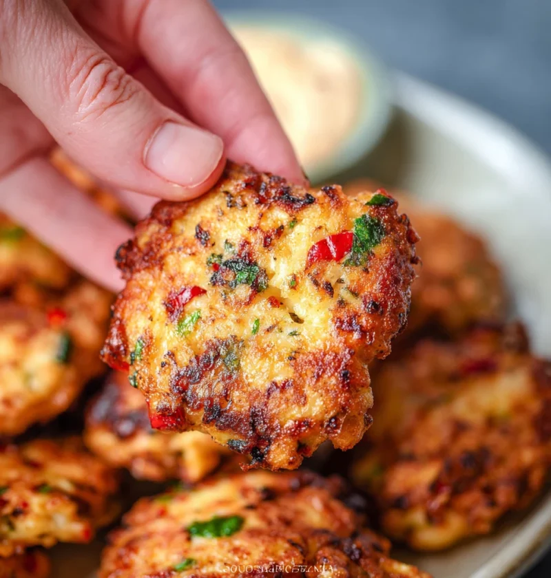 Cheesy Chicken Fritters