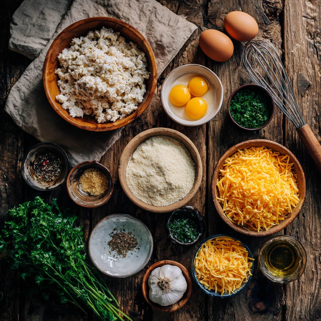 Cheesy Chicken Fritters