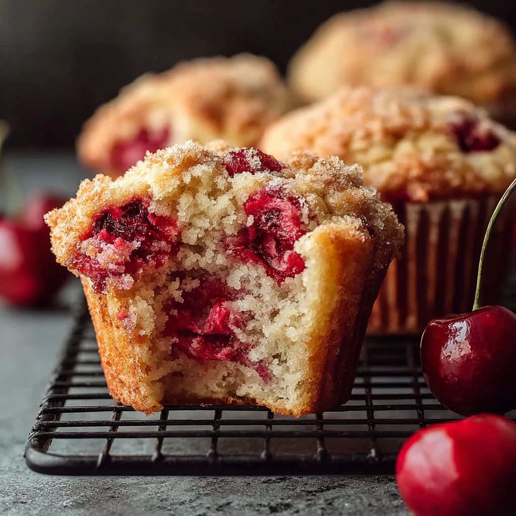 Cherry Cobbler Muffins