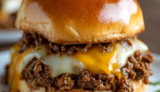 Comforting French Onion Beef Sloppy Joes Melted Cheese