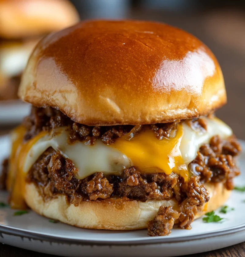 Comforting French Onion Beef Sloppy Joes Melted Cheese