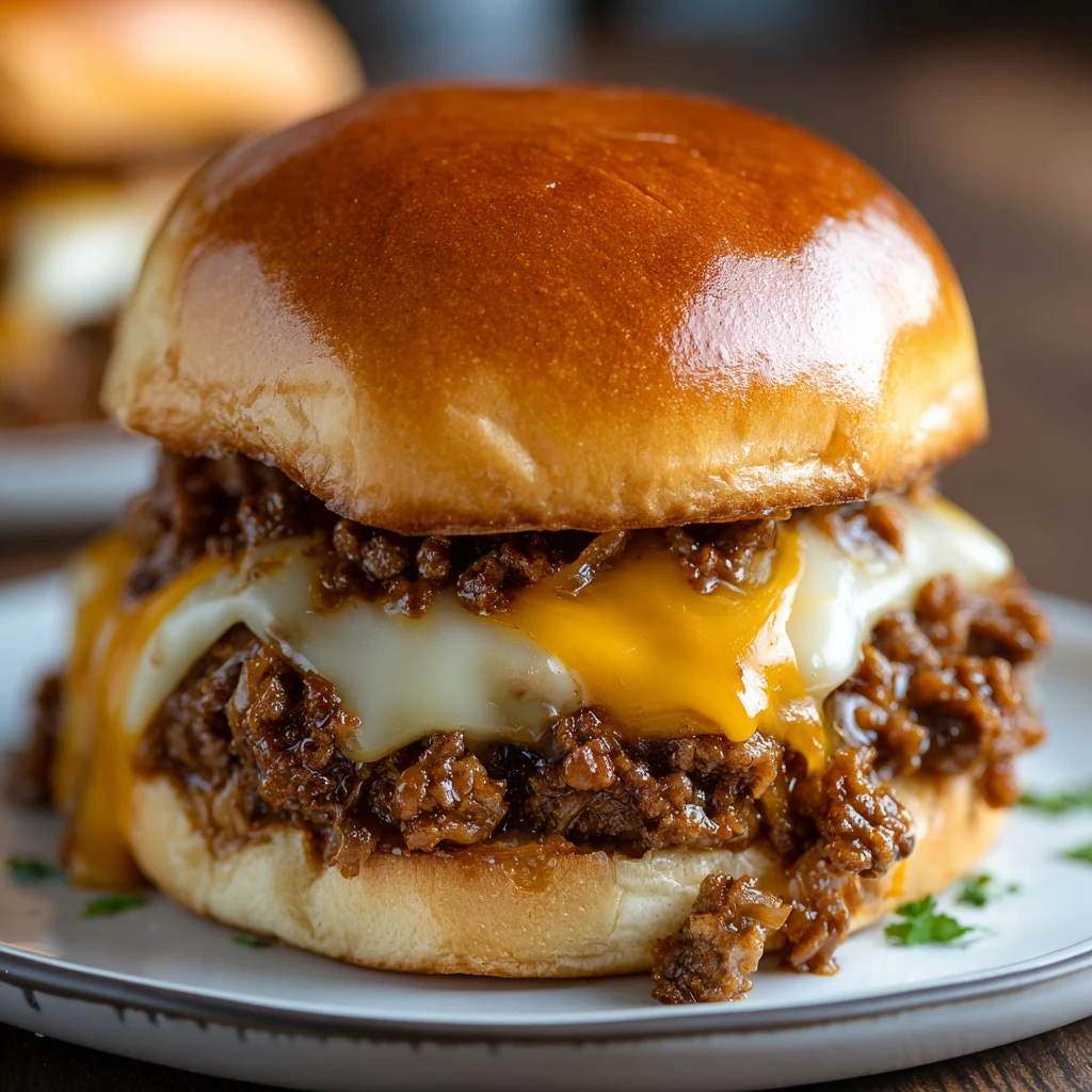 Comforting French Onion Beef Sloppy Joes with Melted Cheese