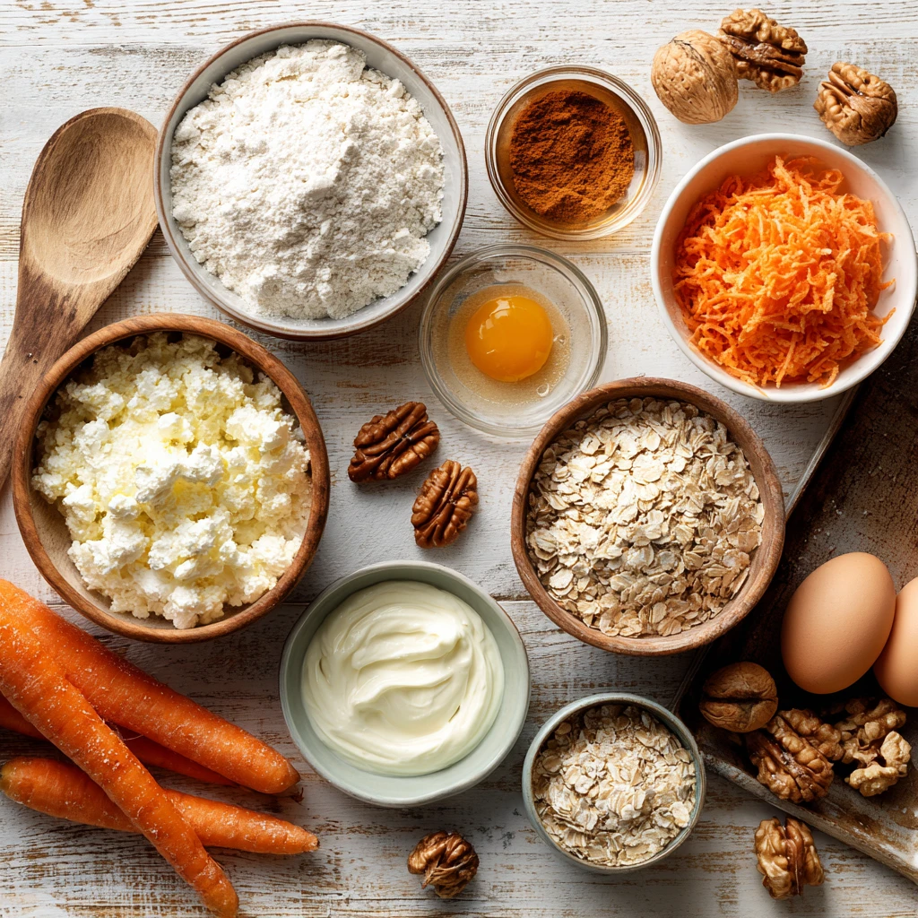 Cottage Cheese Carrot Cake Bars