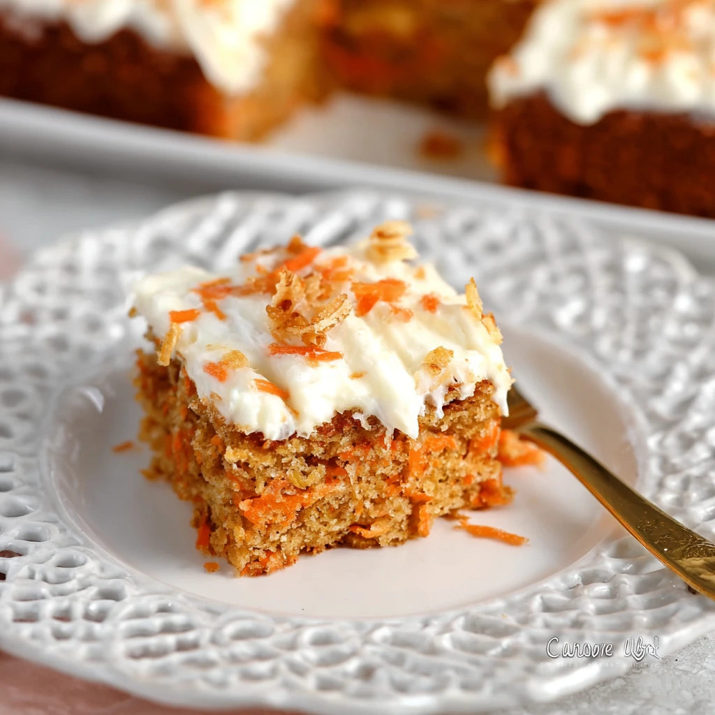 Cottage Cheese Carrot Cake Bars